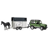 Bruder 2592 Land Rover Defender with Horse Trailer & Horse