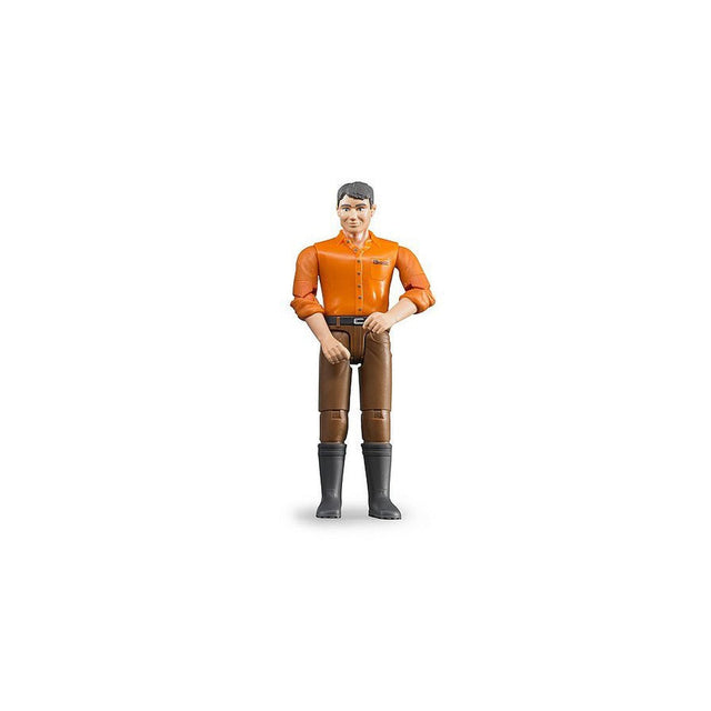 Bruder 60007 bWorld Man Figure (Orange Shirt)