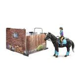 Bruder 62506 bWorld Horse Barn with Horse & Rider