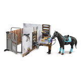 Bruder 62506 bWorld Horse Barn with Horse & Rider