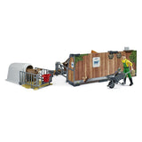 Bruder 62611 bWorld Cow & Calf Barn with Farmer