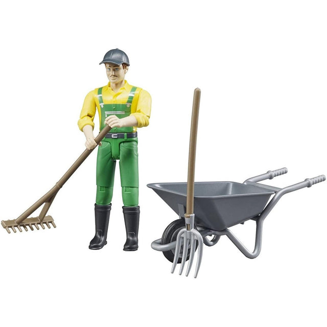 Bruder bWorld Farmer with Accessories Set