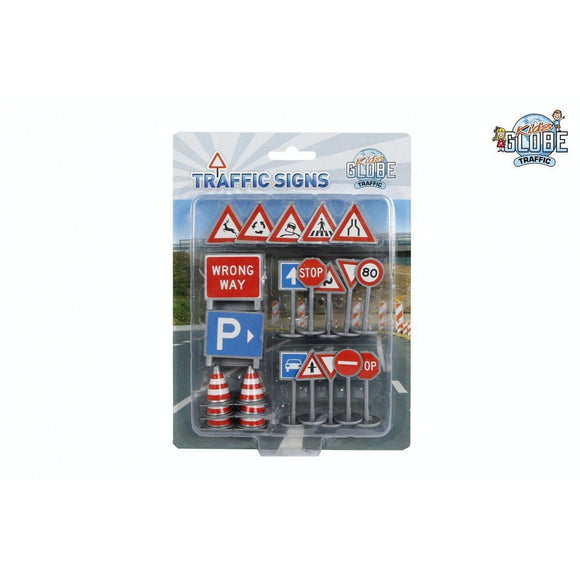 Kids Globe Traffic Signs 25 Pieces Set