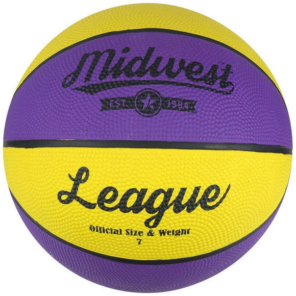 Midwest League Basketball - Yellow and Purple size 7