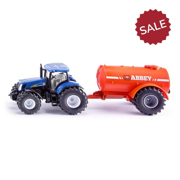 Siku 1945 New Holland Tractor with Single Axle Abbey Tanker 1:50 Scale