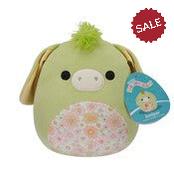 Squishmallows Juniper the Green Donkey With Floral Belly 7.5