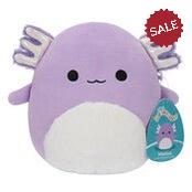 Squishmallows Monica the Purple Axolotl with Fuzzy Belly 7.5