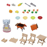 Sylvanian Families BBQ Picnic Set with Elephant Girl