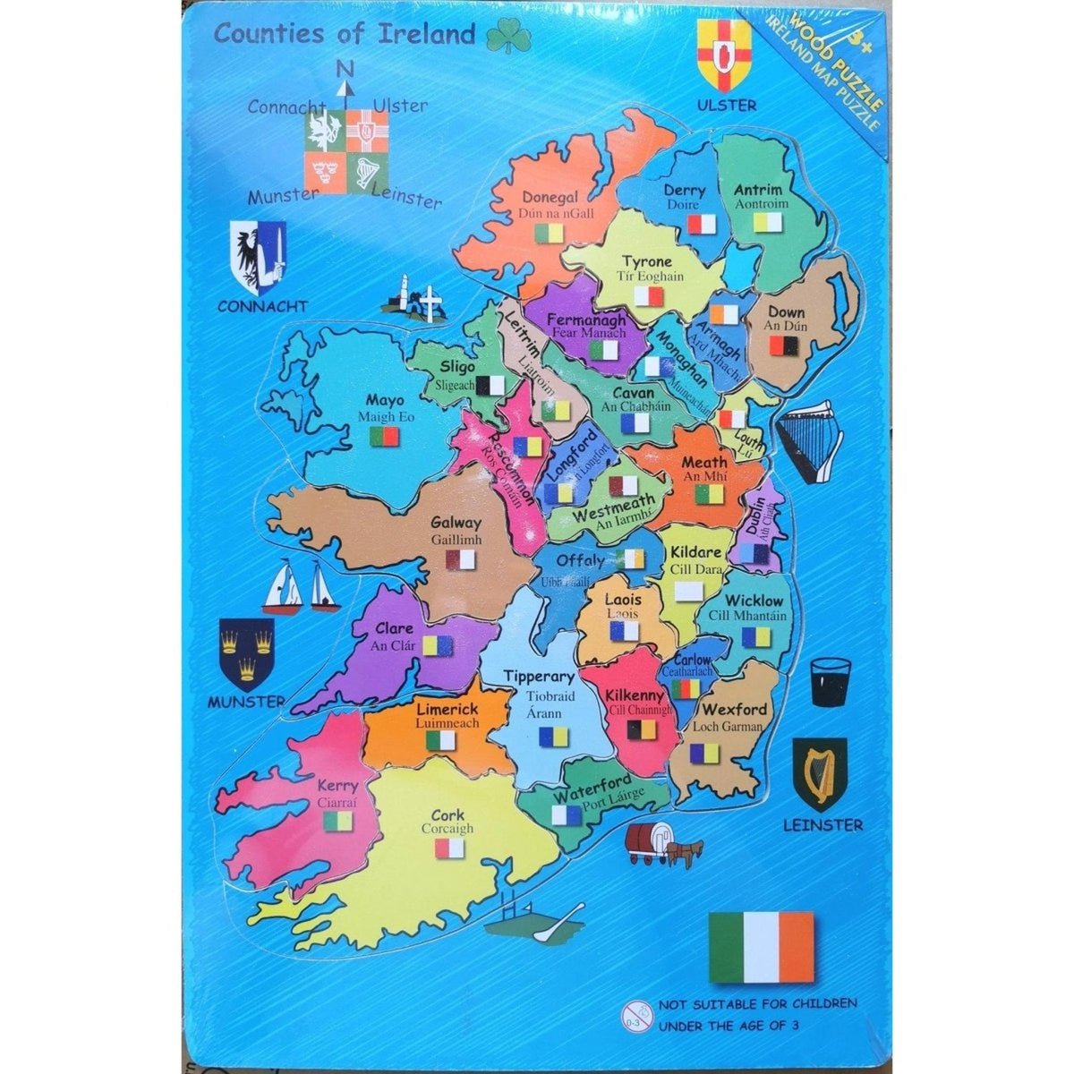 Wooden Map of Ireland Jigsaw