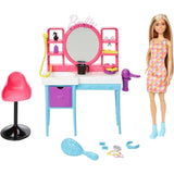 Barbie Doll And Hair Salon Playset, ColoUr-Change Hair - McGreevy's Toys Direct