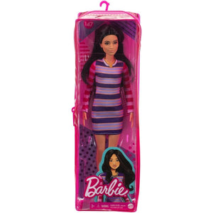 Barbie Fashionistas Doll with Striped Long Sleeve Dress - McGreevy's Toys Direct