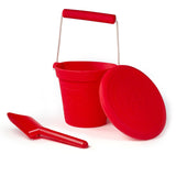Bigjigs Cherry Red Silicone Activity Bucket - McGreevy's Toys Direct