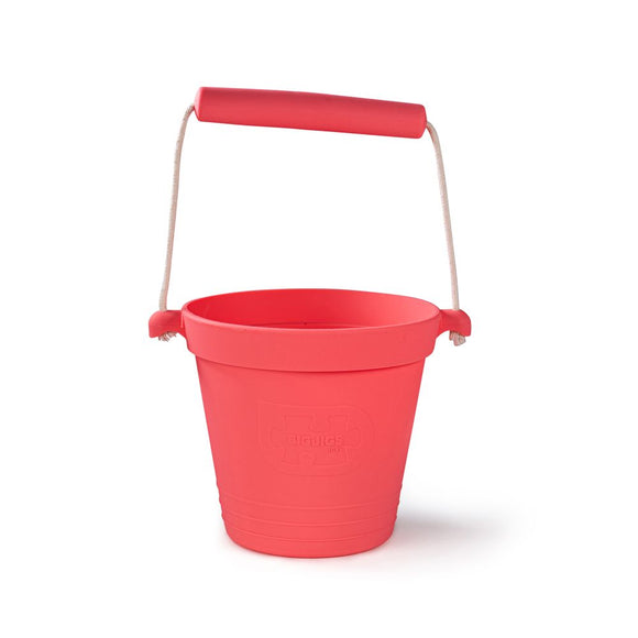Bigjigs Coral Pink Silicone Activity Bucket - McGreevy's Toys Direct
