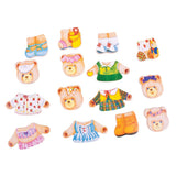 Bigjigs Dress Up Bear Family Wooden Puzzle - McGreevy's Toys Direct