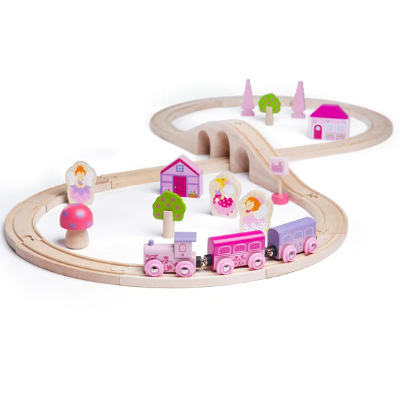 Bigjigs Fairy Wooden Figure of Eight Train Set - McGreevy's Toys Direct