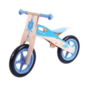 Bigjigs My First Wooden Balance Bike - Blue - McGreevy's Toys Direct