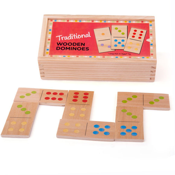 Bigjigs Traditional Wooden Dominoes - McGreevy's Toys Direct