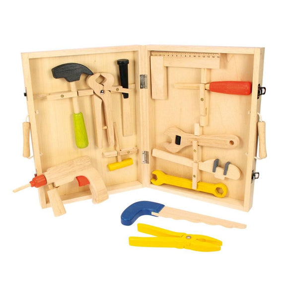 Bigjigs Wooden Carpenter's Tool Box - McGreevy's Toys Direct