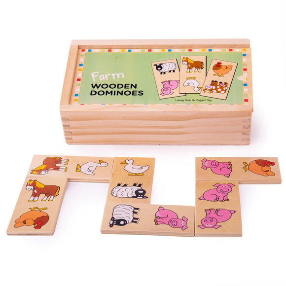 Bigjigs Wooden Farm Dominoes - McGreevy's Toys Direct