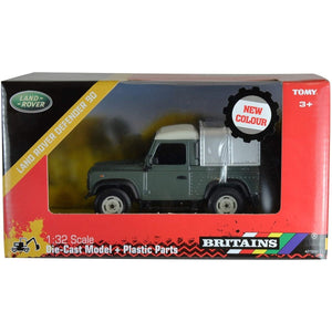 Britains Land Rover Defender 90 with Canopy - Green 1:32 Scale - McGreevy's Toys Direct