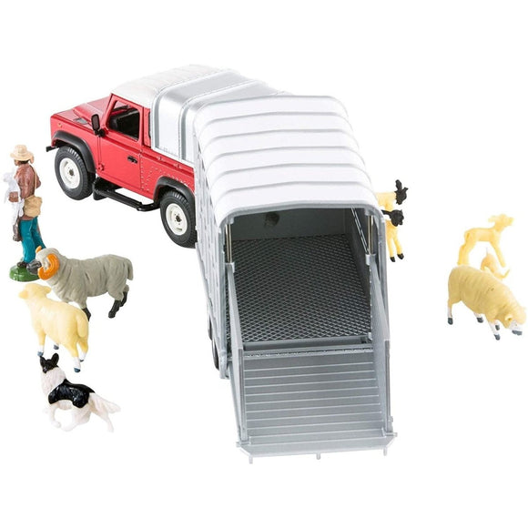 Britains Sheep Farmer Set with Land Rover and Trailer 1:32 Scale - McGreevy's Toys Direct