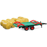Bruder 2220 Bale Trailer with 8 Round Bales 1:16 Scale - McGreevy's Toys Direct