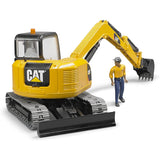 BRUDER 2466 CAT Mini Excavator with Worker - McGreevy's Toys Direct