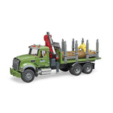 Bruder 2824 Mack Granite Timber Truck with Loading Crane - McGreevy's Toys Direct