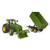 Bruder 3155 John Deere 7R 350 with Front Loader and Tipping Trailer - McGreevy's Toys Direct