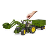 Bruder 3155 John Deere 7R 350 with Front Loader and Tipping Trailer - McGreevy's Toys Direct