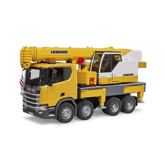 Bruder 3571 Scania Super 560R Liebherr crane truck with Light and Sound - McGreevy's Toys Direct