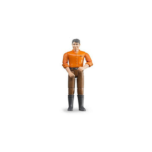 Bruder 60007 bWorld Man Figure (Orange Shirt) - McGreevy's Toys Direct