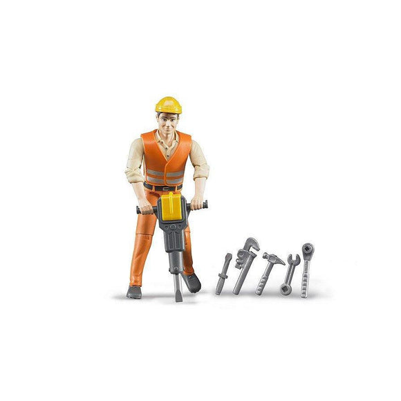 Bruder 60020 Construction Worker with Accessories - McGreevy's Toys Direct