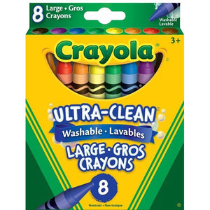 Crayola 8 Ultra Clean Large Crayons - McGreevy's Toys Direct