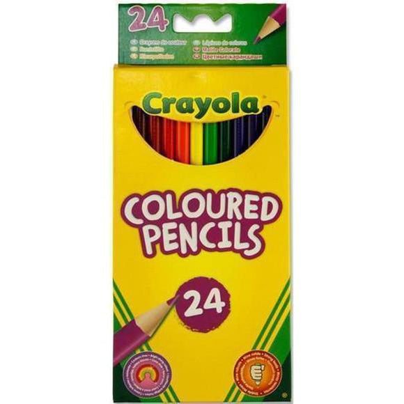 Crayola Long Coloured Pencils 24 pack - McGreevy's Toys Direct