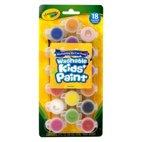 Crayola Washable Kids Paint 18 Colours - McGreevy's Toys Direct