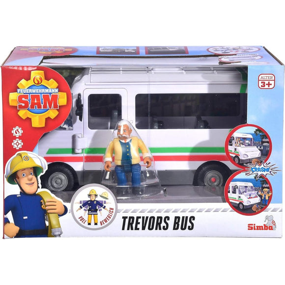 Fireman Sam Trevoe's Bus with Figure - McGreevy's Toys Direct