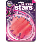 Glow in the Dark Pink Glitter Stars - McGreevy's Toys Direct