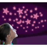 Glow in the Dark Pink Glitter Stars - McGreevy's Toys Direct