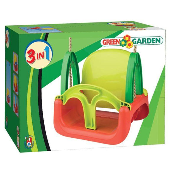 Green Garden 3 in 1 Kids Swing Seat - McGreevy's Toys Direct