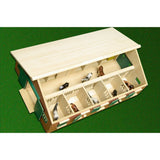 Kids Globe Wooden Horse Stable with 9 stalls 1:32 Scale - McGreevy's Toys Direct