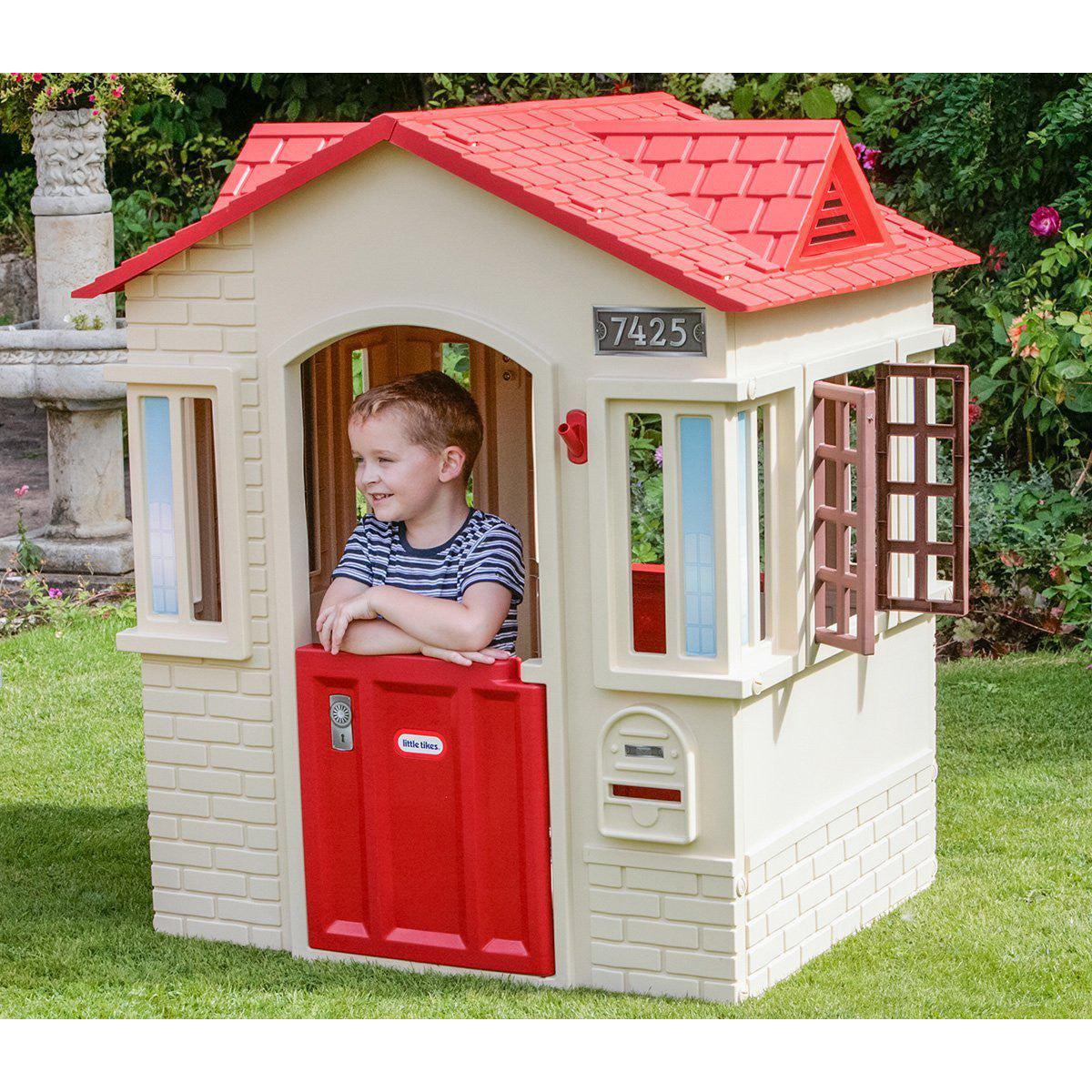 Little Tikes Cape Cottage Playhouse Tan Red McGreevy s Toys Direct