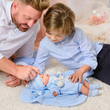 Llorens Dolls - 38cm Crying Joel with Blue Blanket - McGreevy's Toys Direct