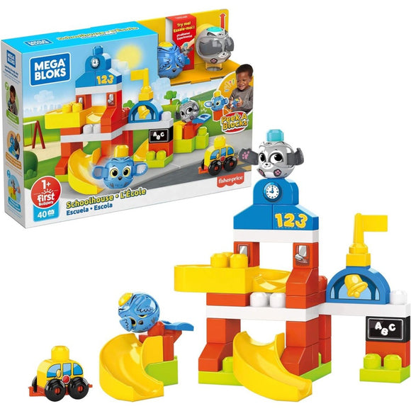 Mega Bloks Peek-a-Bloks Schoolhouse - McGreevy's Toys Direct