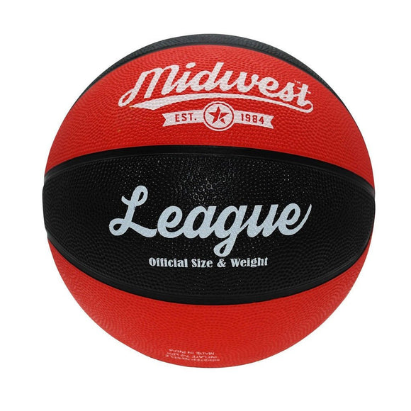 Midwest League Basketball Red and Black Size 6 - McGreevy's Toys Direct