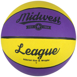 Midwest League Basketball - Yellow and Purple size 7 - McGreevy's Toys Direct