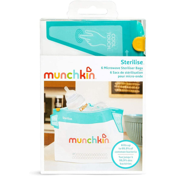 Munchkin Reusable Microwave Steriliser Bags 6 Pack - McGreevy's Toys Direct