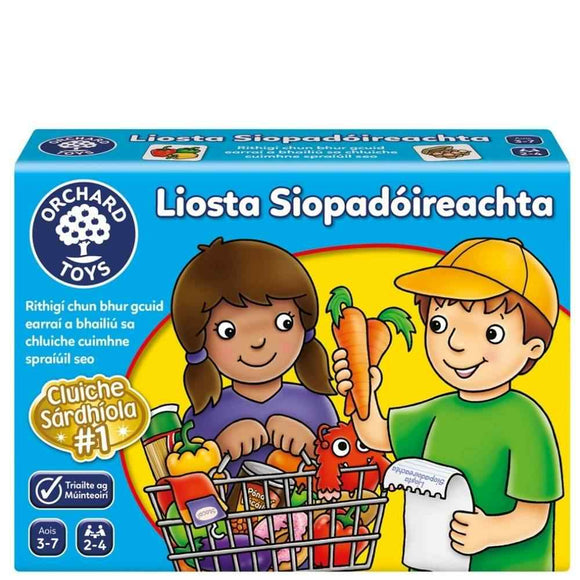 Orchard Toys As Gaeilge: Shopping List Game Irish Language Version - McGreevy's Toys Direct