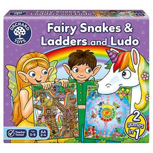 Orchard Toys Fairy Snakes & Ladders and Ludo Game - McGreevy's Toys Direct