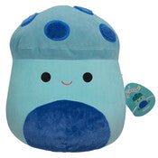 Squishmallows Ankur - Teal Mushroom with Blue Fuzzy Spots and Belly 12